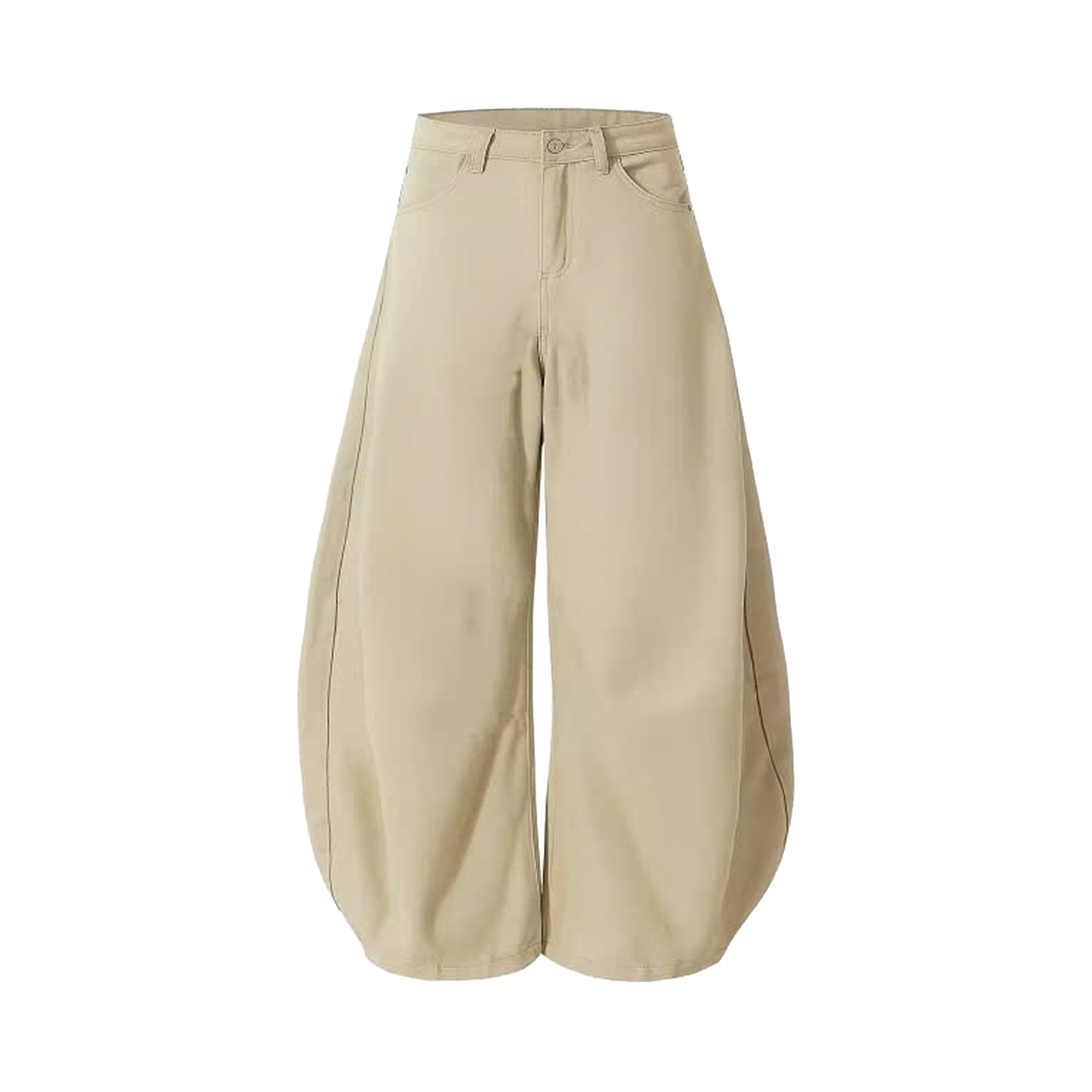 Quần jeans suông dáng bí màu kem NULLED N-Q28-K