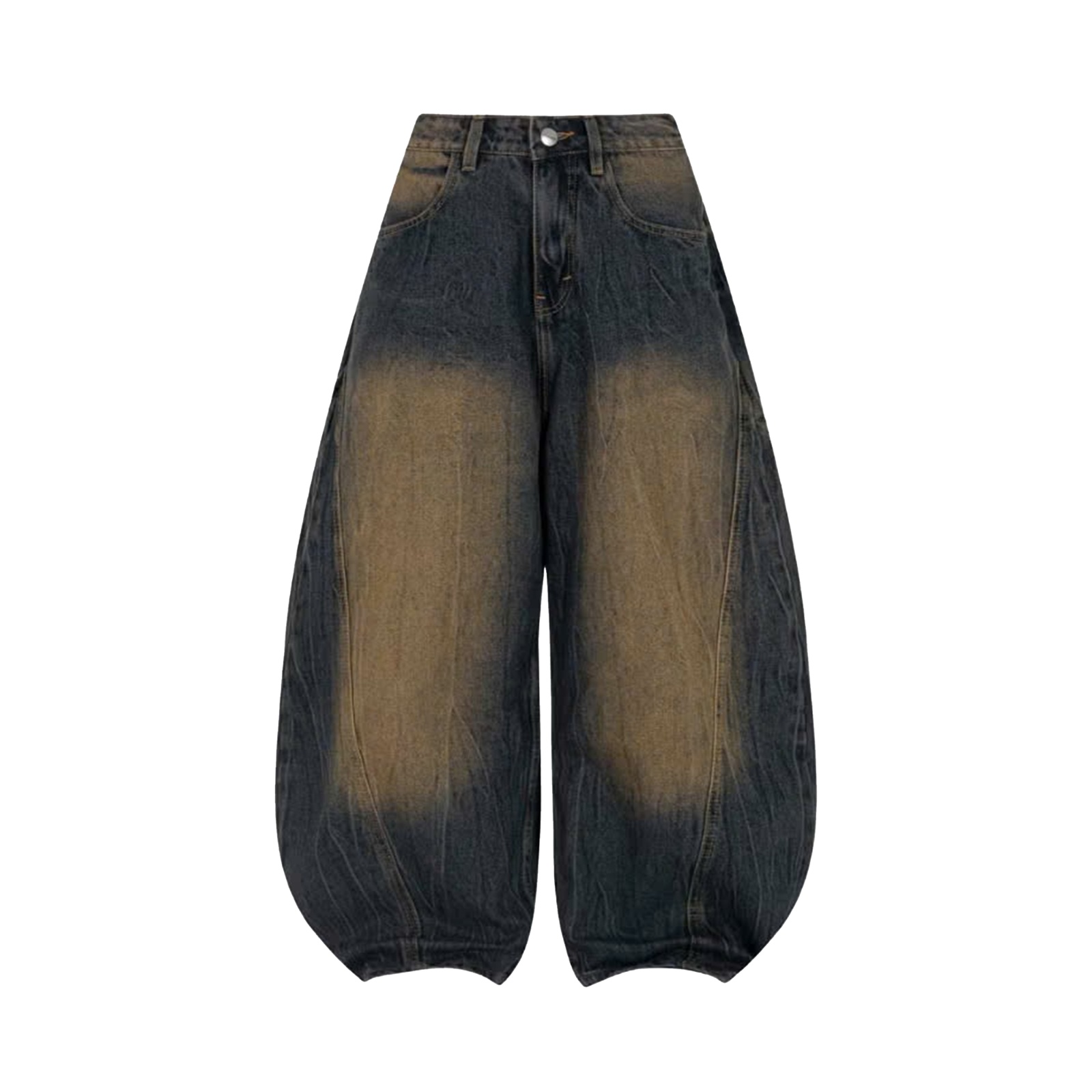 Quần bò ống phồng màu xanh vàng NULLED N-Q28-XV