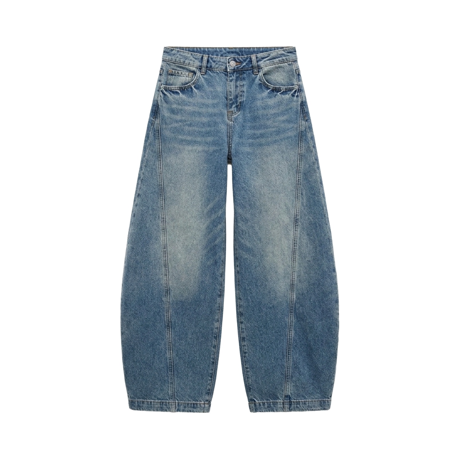 Quần baggy suông unisex jeans xanh đậm NULLED N-Q42