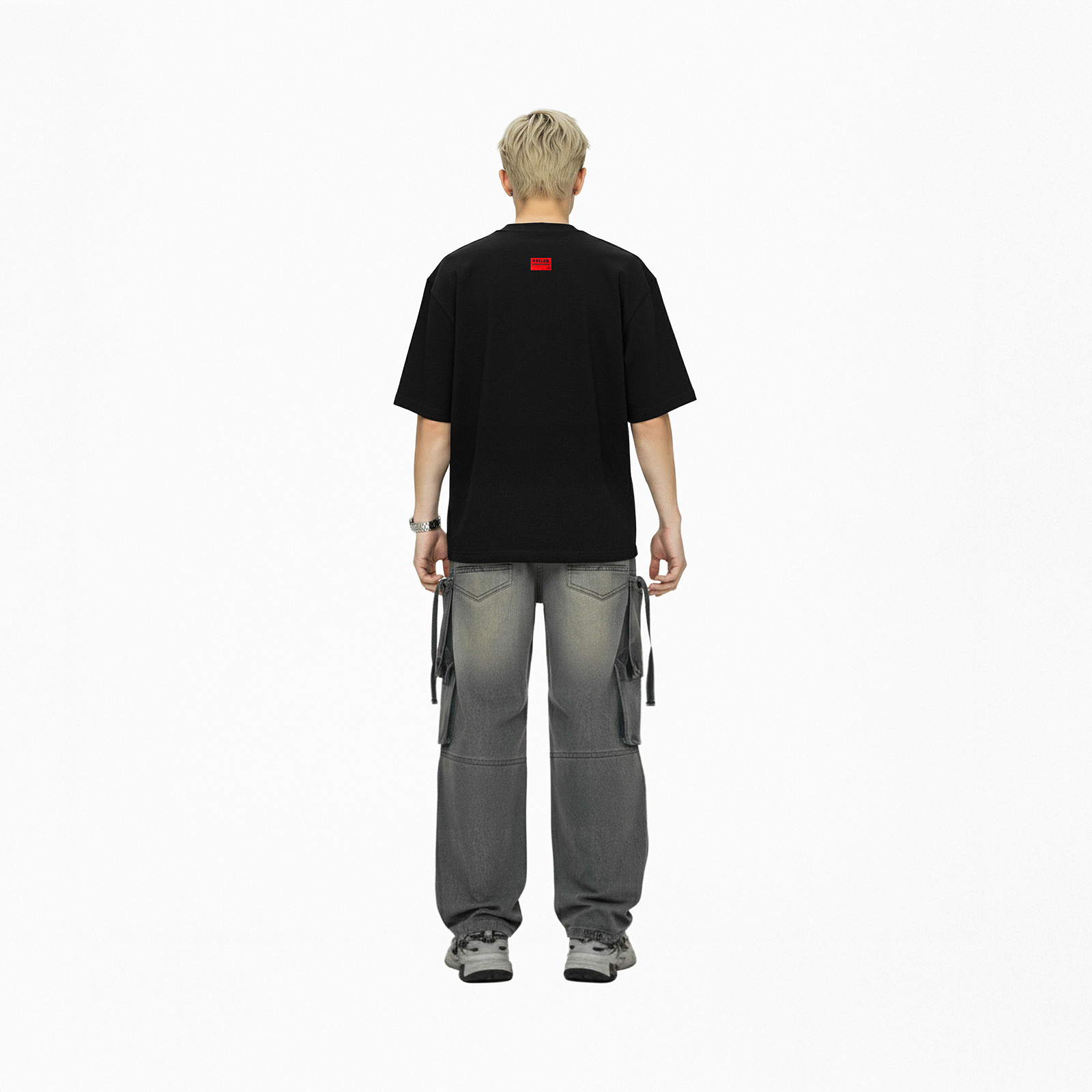 Áo thun đen in chữ NULLED Gemstone Tee N-T15-D