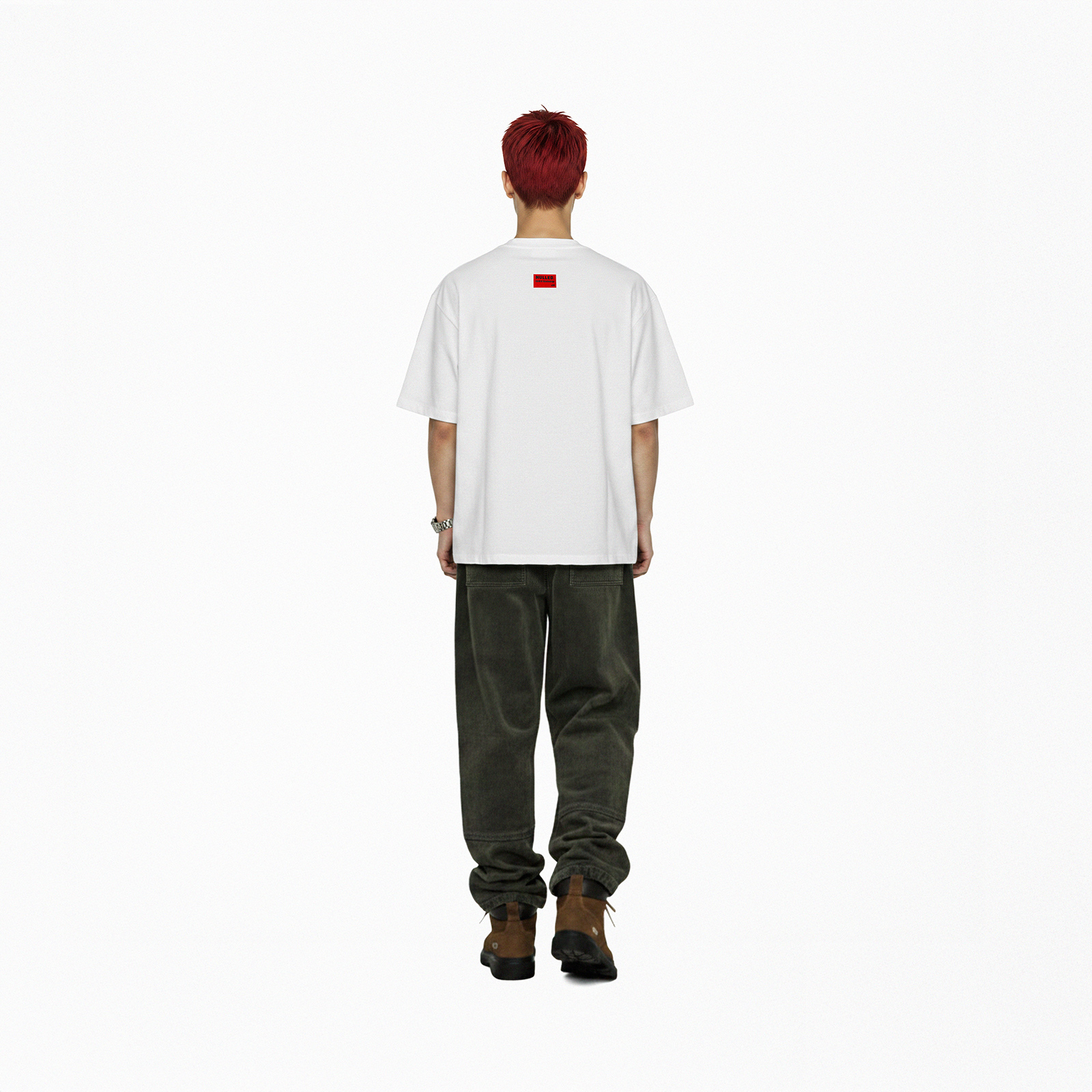 Áo thun trắng boxy NULLED Tee N-T24-T