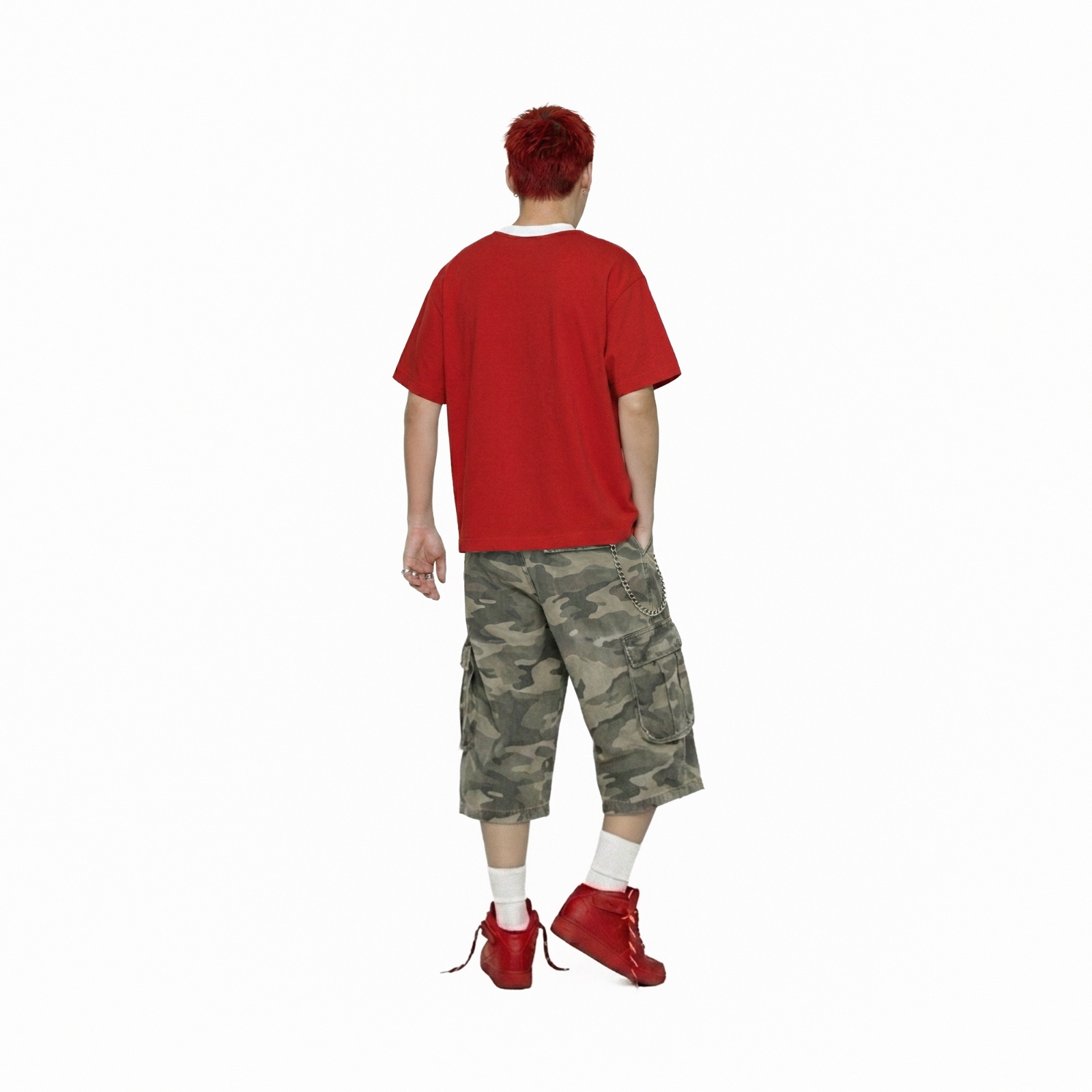Áo thun đỏ phối cổ NULLED Tee N-T25-DOVT
