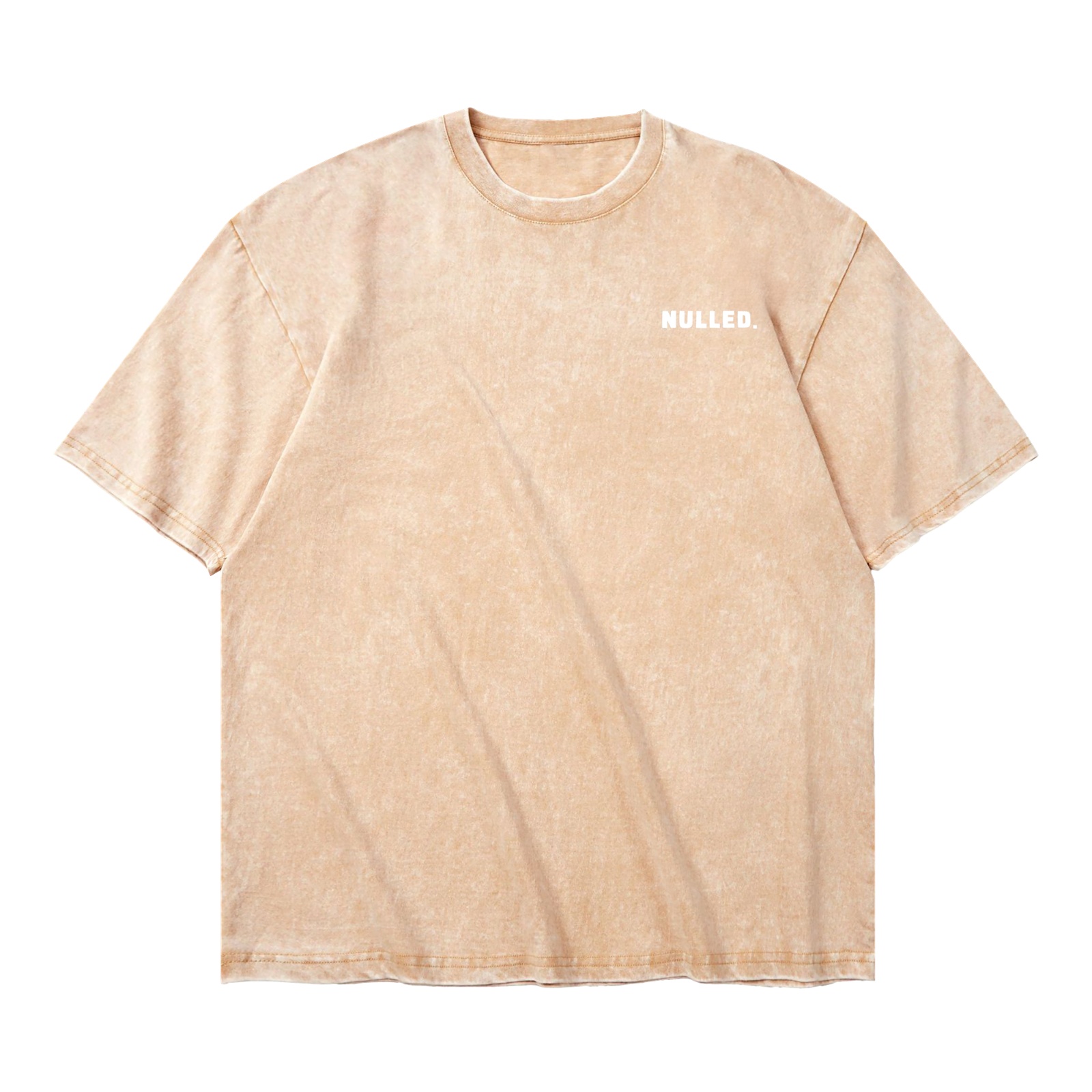 Áo thun nữ wash màu kem mơ NULLED N-T30-K