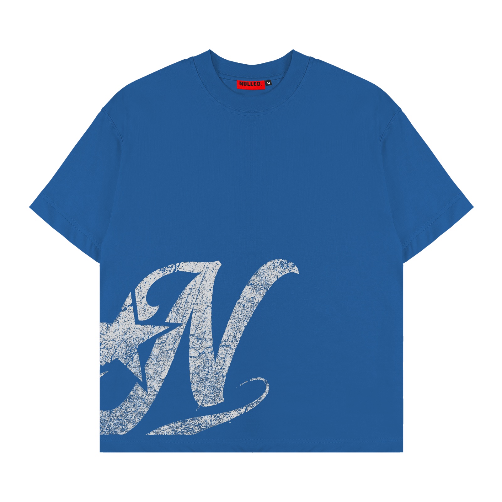 Áo thun in hình màu xanh conban form boxy NULLED Y2K Grunge Tee N-T301-00-CB