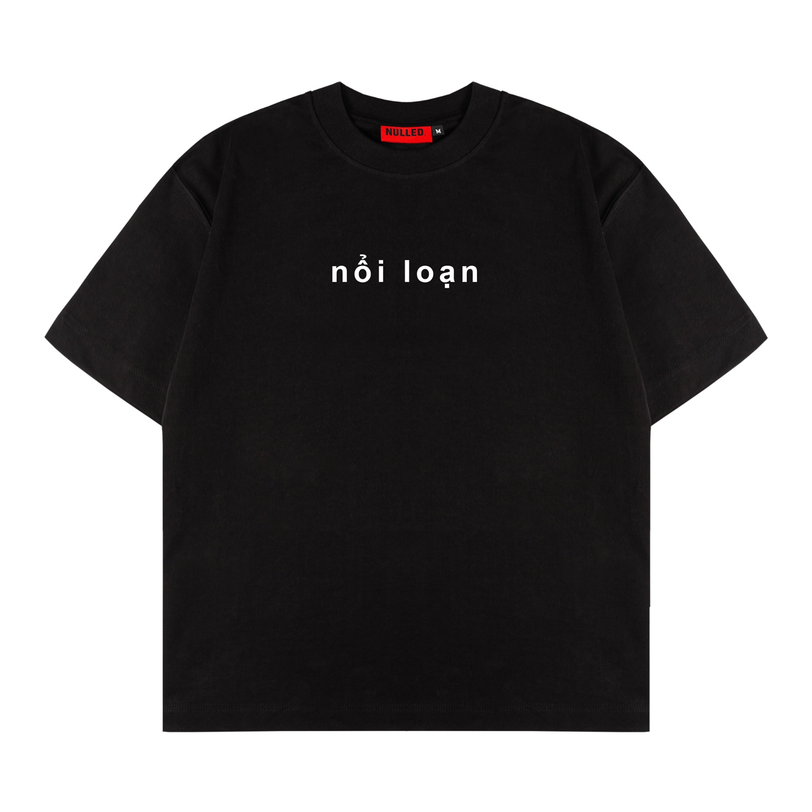 Áo thun in chữ basic màu đen NULLED Nổi Loạn 2.0 N-T306-00-D