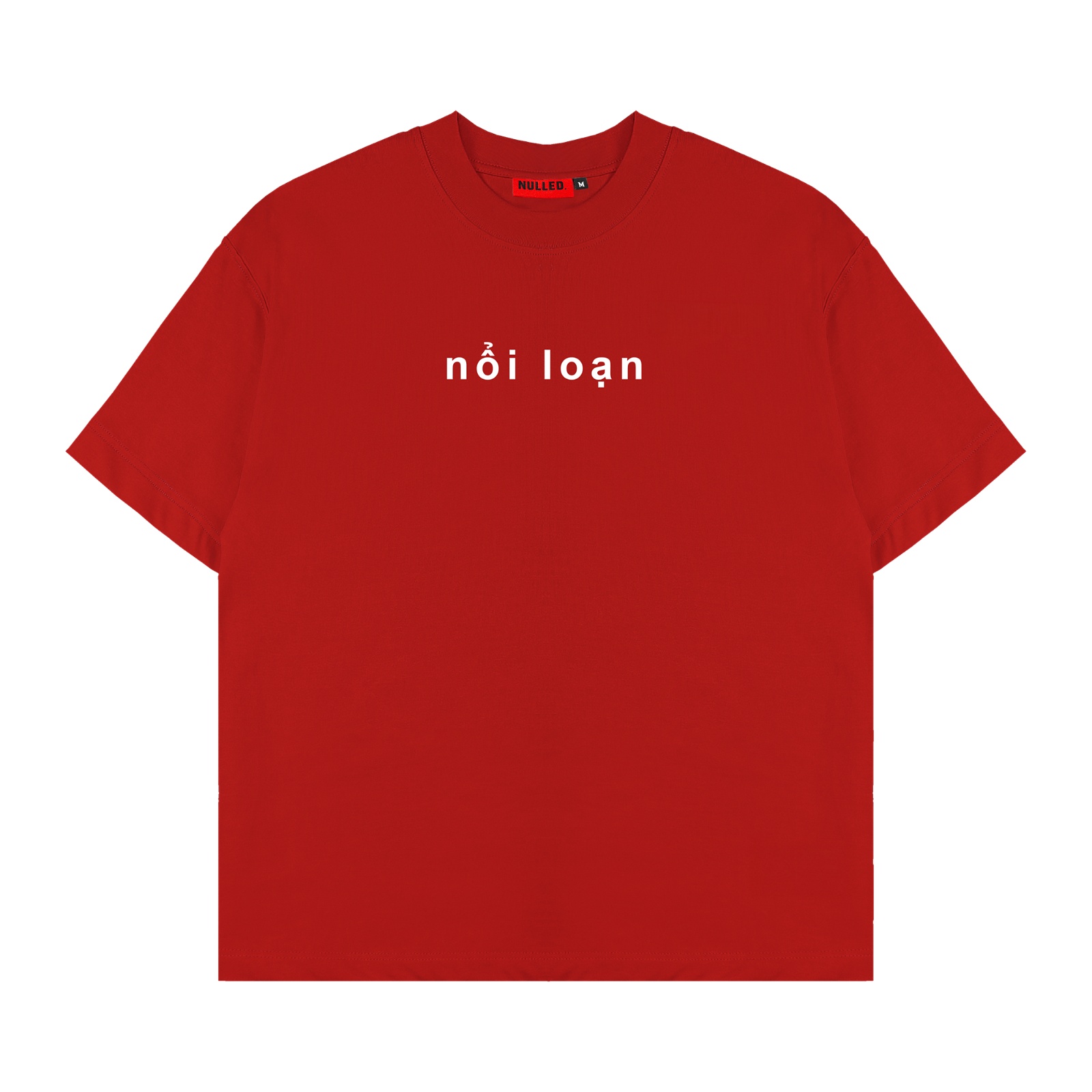 Áo thun in chữ basic màu đỏ NULLED Nổi Loạn 2.0 N-T306-00-DO