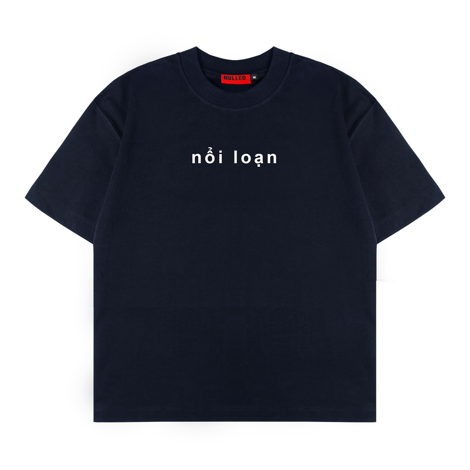 Áo thun in chữ basic màu xanh navy NULLED Nổi Loạn 2.0 N-T306-00-NA