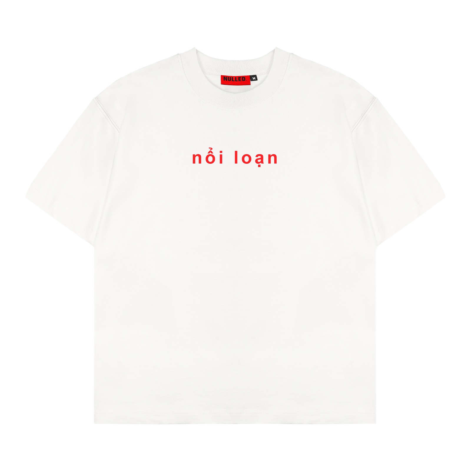 Áo thun in chữ basic màu trắng NULLED Nổi Loạn 2.0 N-T306-00-T
