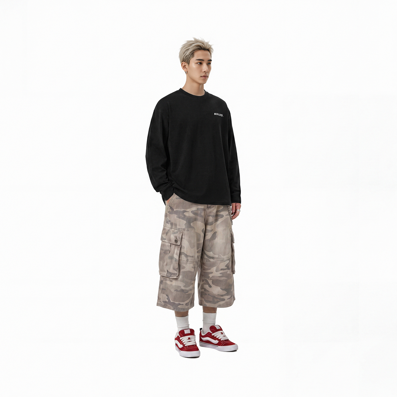 Áo thun nam tay dài Regular Long sleeve Tee NULLED N-T31-D