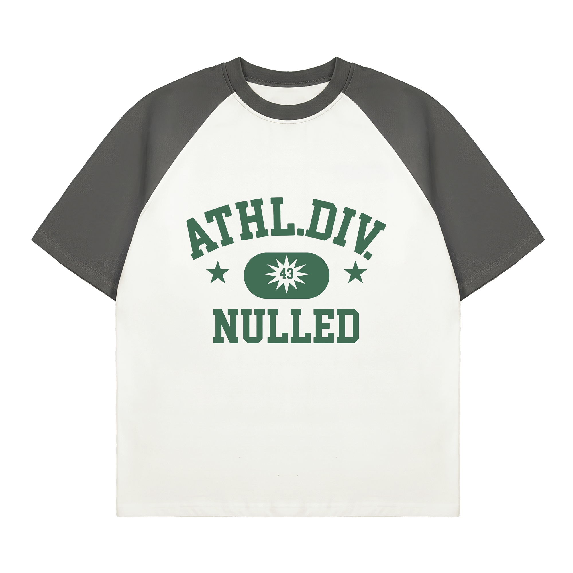 Áo thun raglan in hình màu trắng xám NULLED Campus League Tee N-T311-07-TX