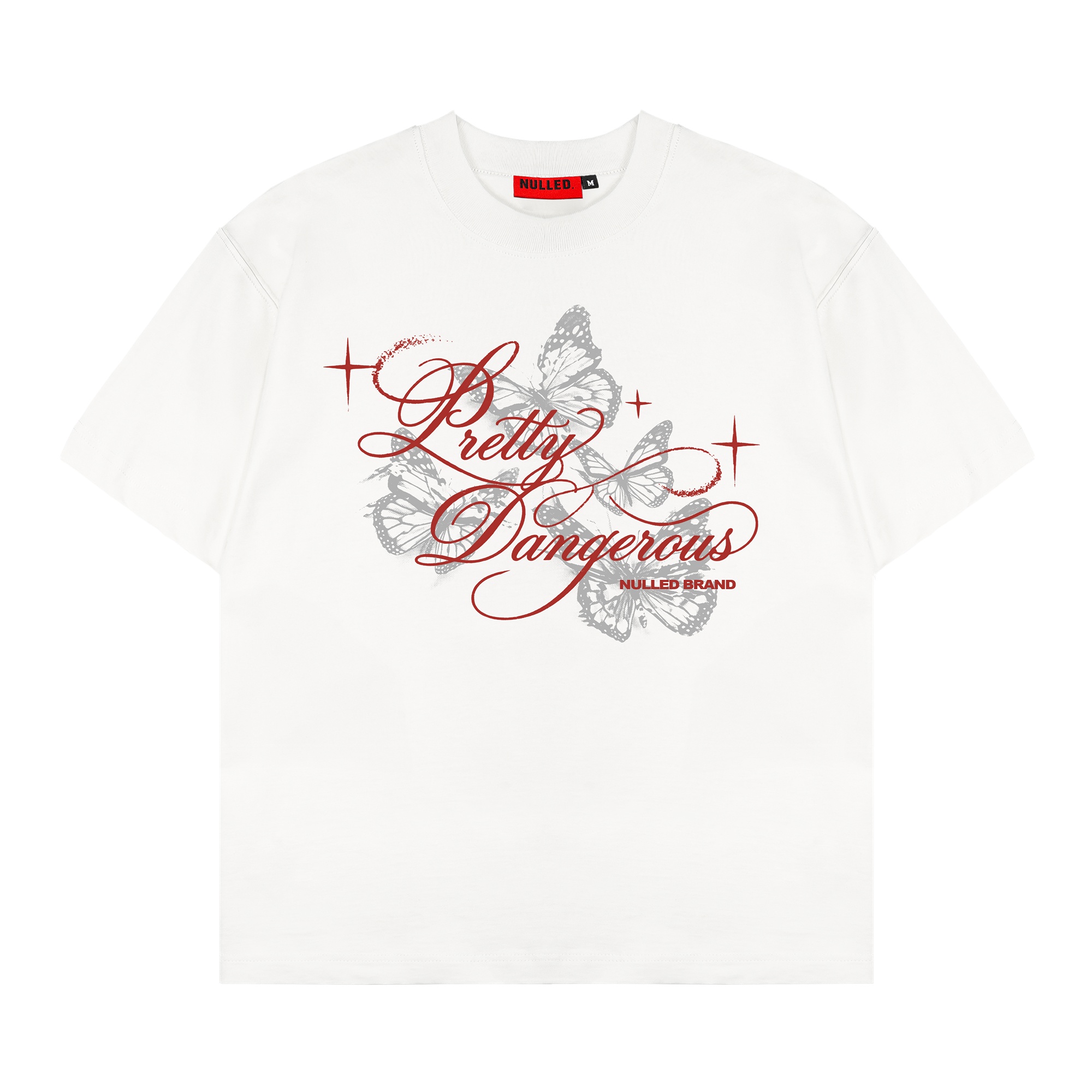 Áo thun NULLED in hình graphic màu trắng Pretty Dangerous Tee N-T312-00-T