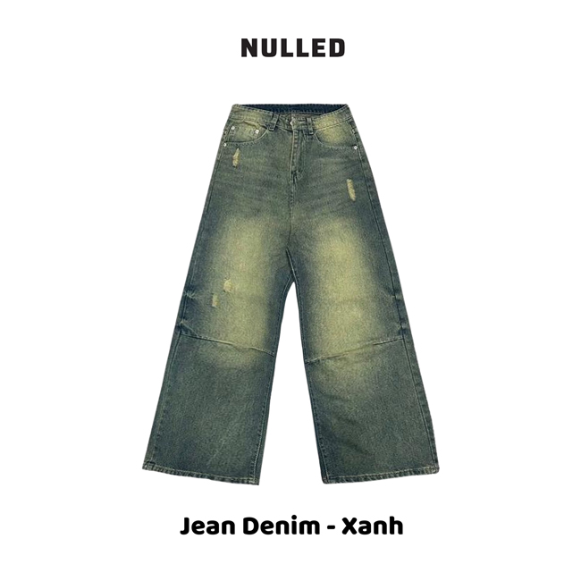 Quần denim ống rộng local brand NULLED N-Q10