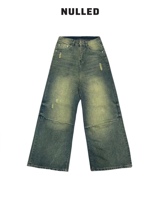Quần denim ống rộng local brand NULLED N-Q10
