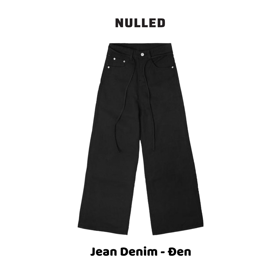 Quần jean denim phối dây basic local brand NULLED N-Q11