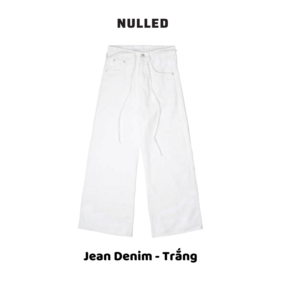 Quần jean denim phối dây basic local brand NULLED N-Q11