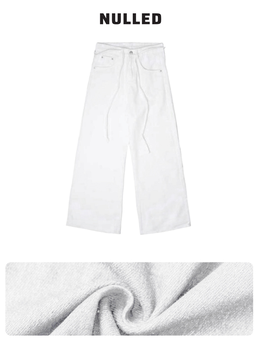 Quần jean denim phối dây basic local brand NULLED N-Q11