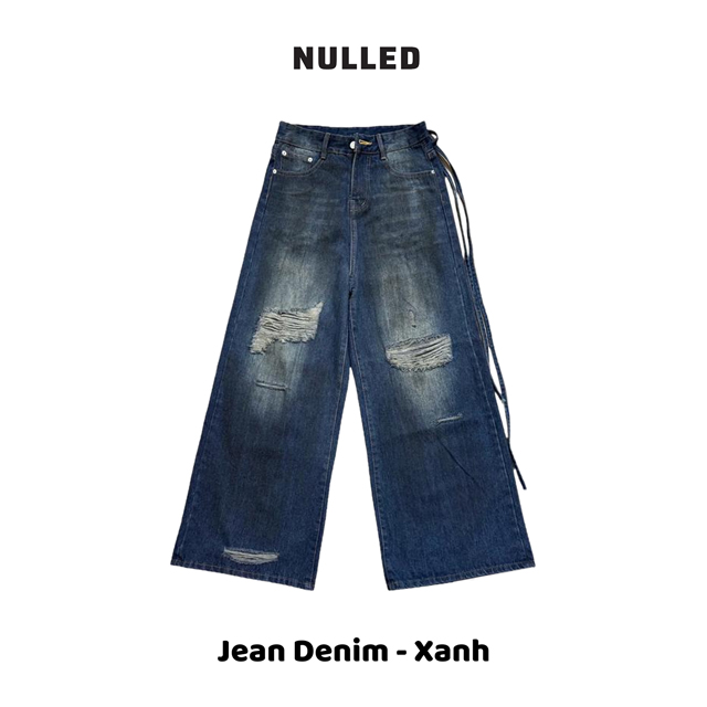 Quần jean rách gối ống rộng Brand NULLED N-Q12