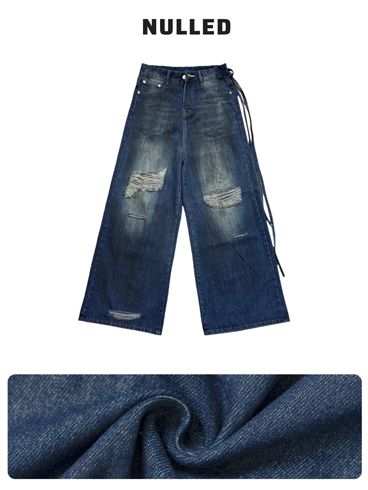 Quần jean rách gối ống rộng Brand NULLED N-Q12