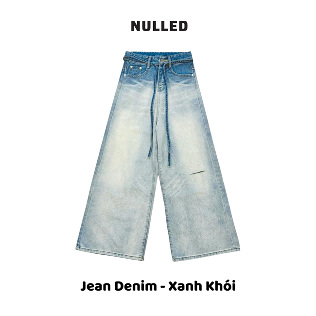 Quần jean denim phối dây local brand NULLED N-Q13