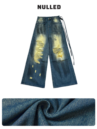 Quần jean ống rộng local brand NULLED N-Q15