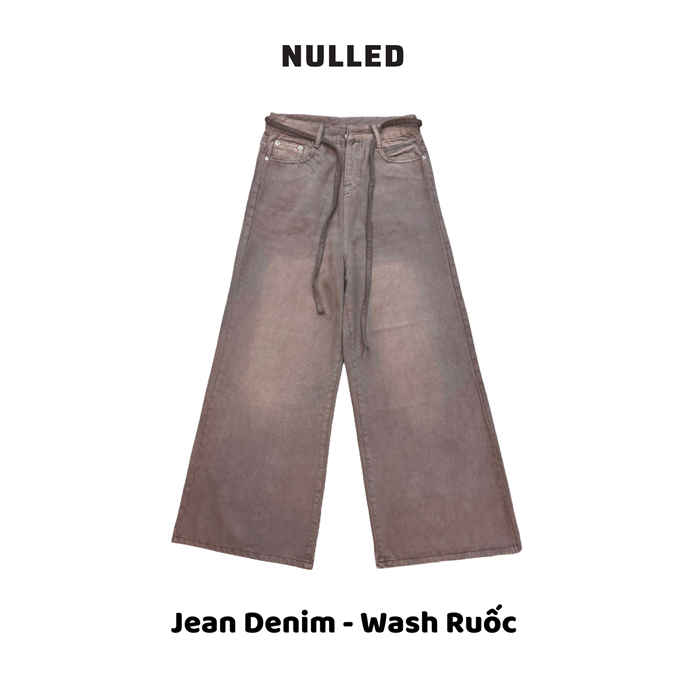 Quần jean ống rộng wash brand NULLED N-Q2