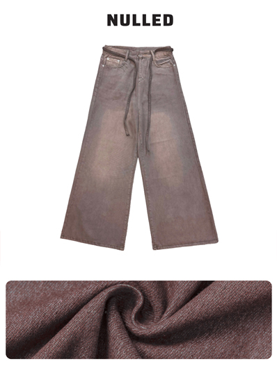 Quần jean ống rộng wash brand NULLED N-Q2