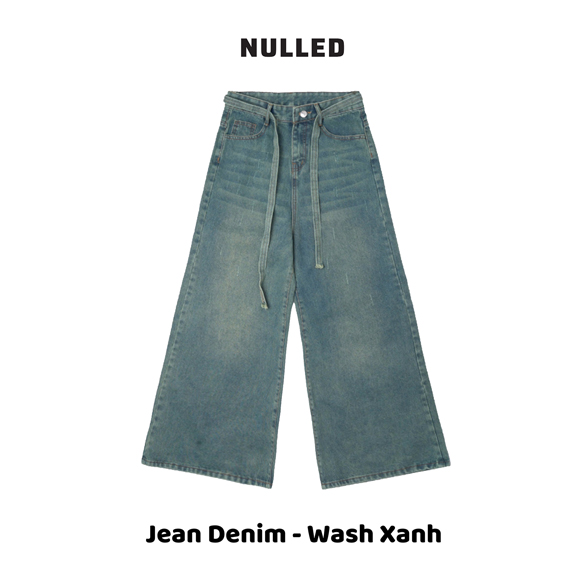 Quần jean ống rộng phối dây local brand NULLED N-Q5