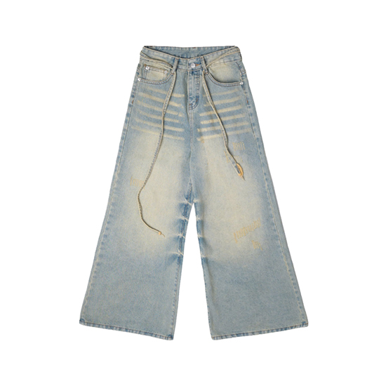 Quần jean wash nam nữ ống rộng local brand NULLED N-Q6