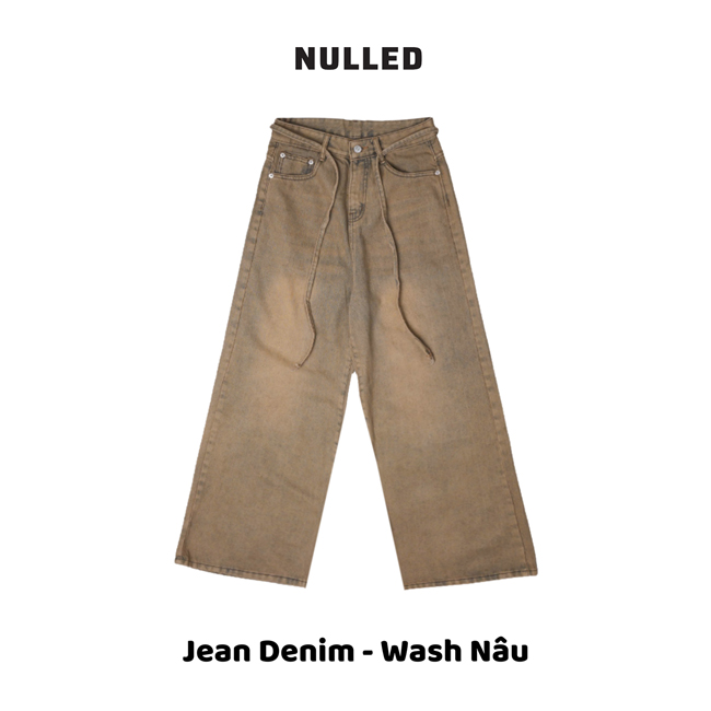 Quần jean ống rộng unisex local brand NULLED N-Q7