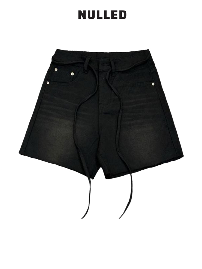 Quần jean short wash ống rộng local brand NULLED N-QS2