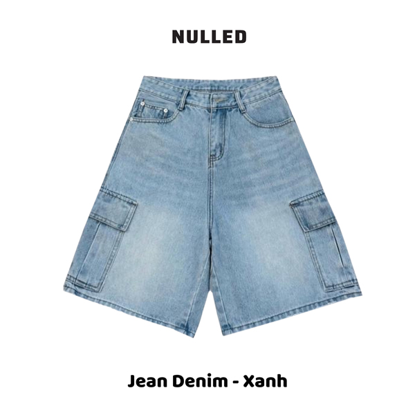 Quần short jean túi hộp local brand NULLED N-QS4