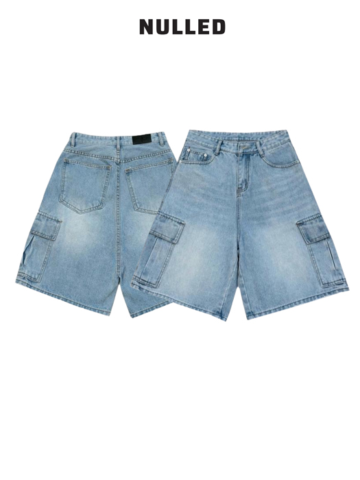 Quần short jean túi hộp local brand NULLED N-QS4