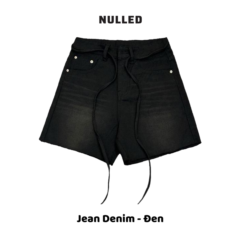 Quần jean short wash ống rộng local brand NULLED N-QS2