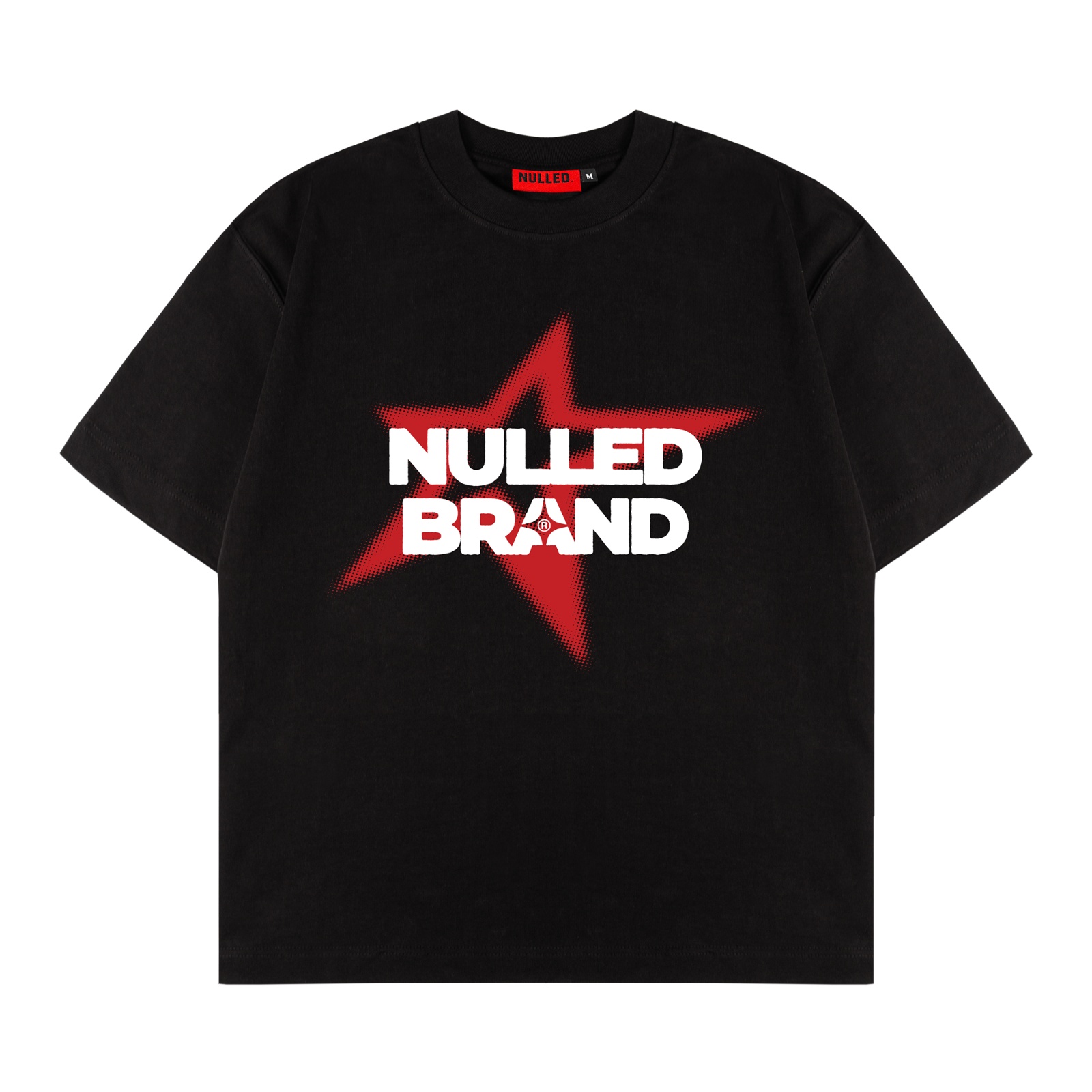 Áo thun in hình form boxy màu đen NULLED Null Star Tee N-T307-00-D