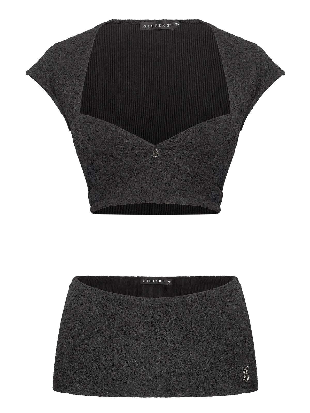 SISTERS Set áo váy phối ren Eloise