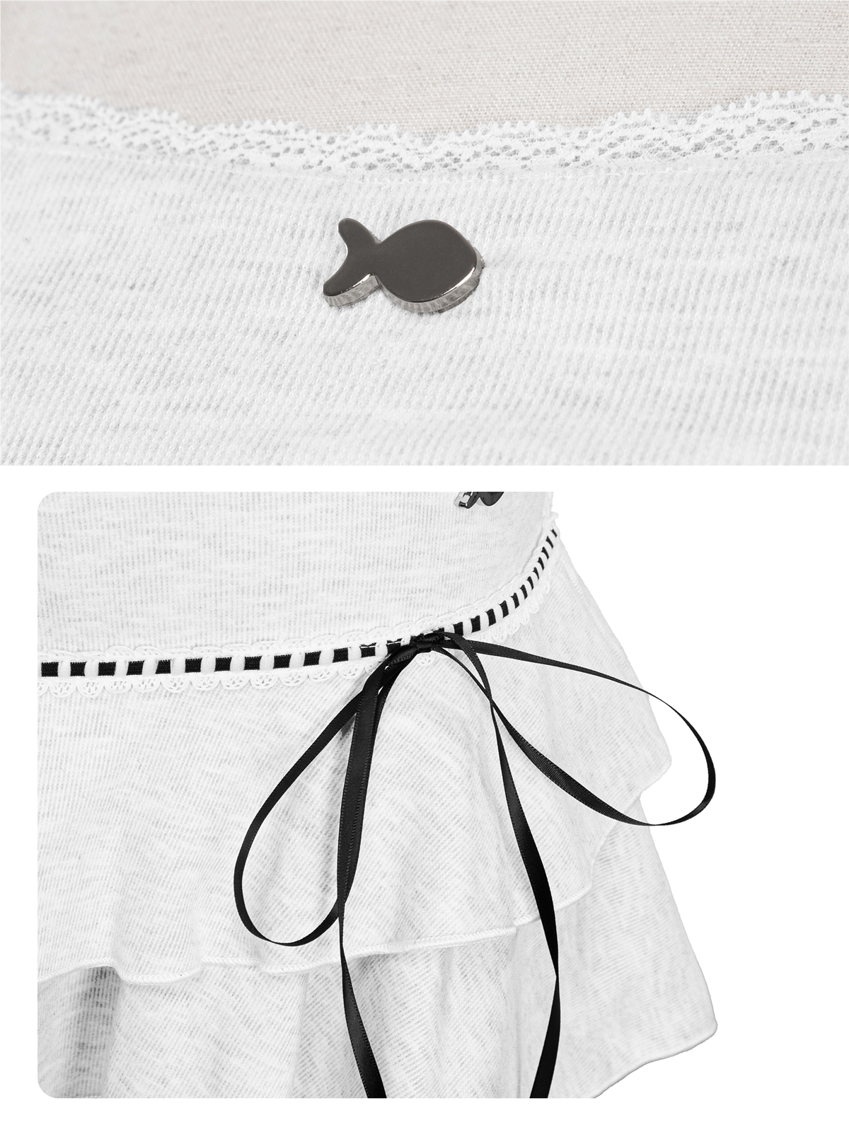 DKMV Combo Ribbon Set - Xám trắng
