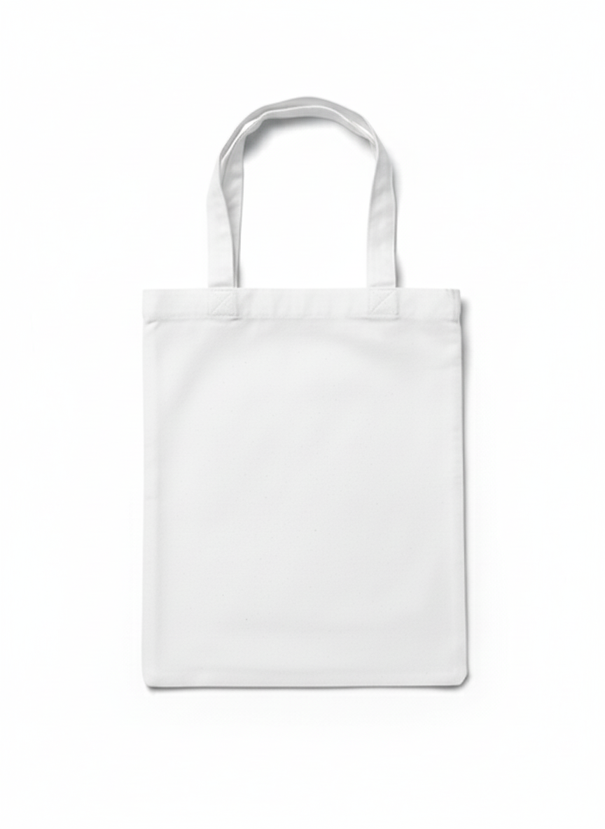 Túi tote HAMCHOI Vải Canvas Dày Dặn Đa Năng Sức Chứa Lớn Phong Cách Tối Giản Màu Trắng Trơn