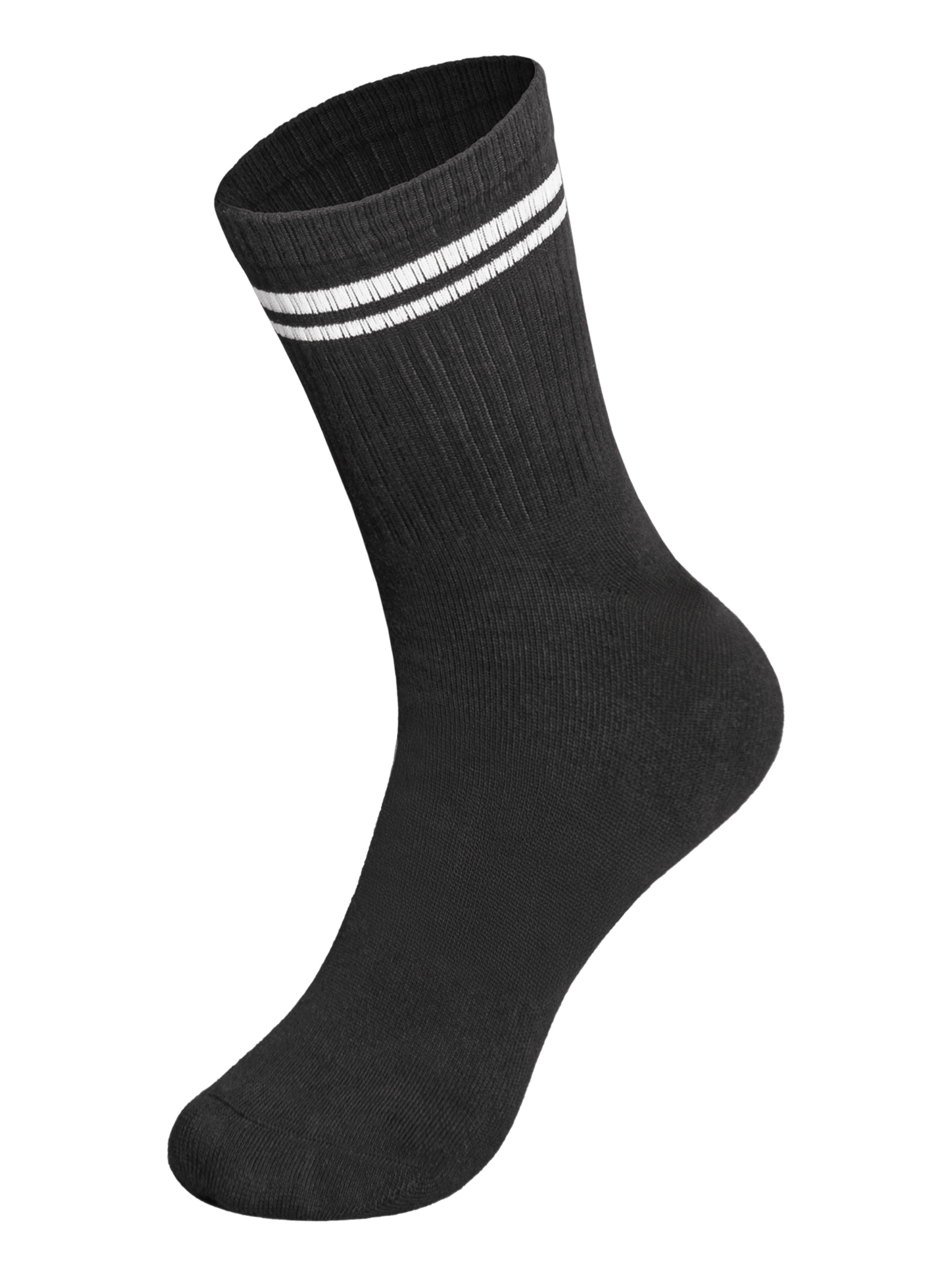 BRETH Double Striped Socks - Đen