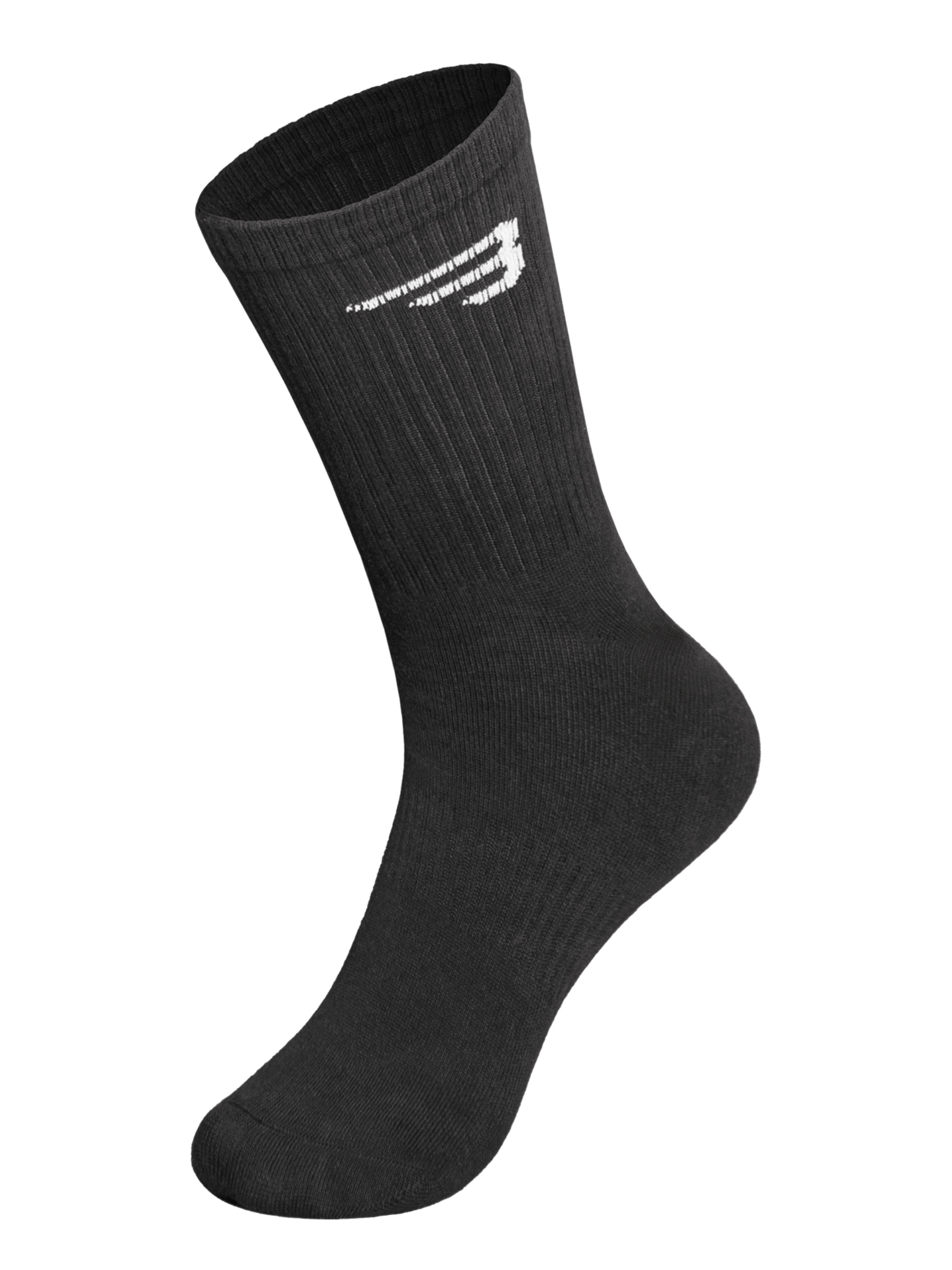 Tất đen cổ cao thun co giãn dày dặn BRETH logo tương phản