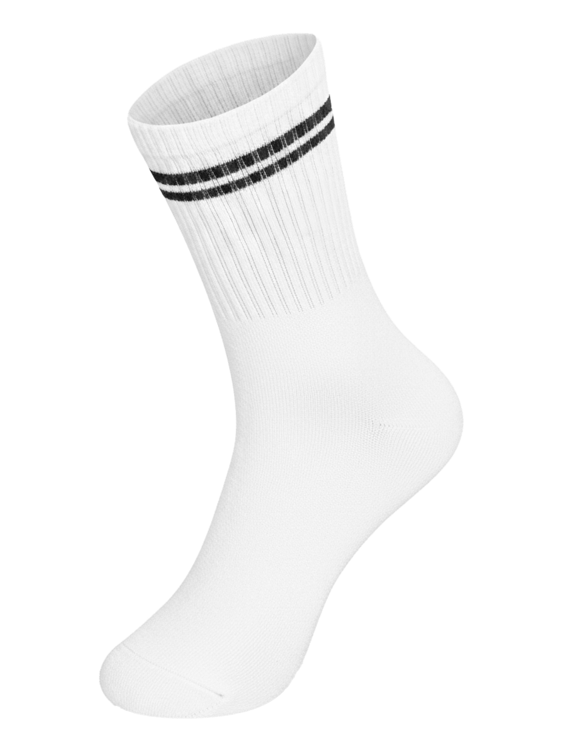 BRETH Double Striped Socks - Trắng