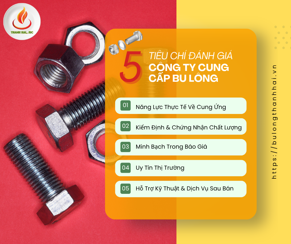 5 Tiêu Chí Đánh Giá Công Ty Cung Cấp Bu Lông Uy Tín