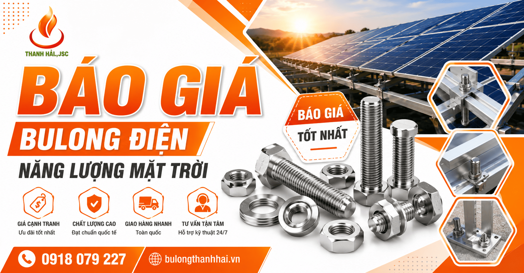 Báo giá bulong điện năng lượng mặt trời - Cập nhật mới