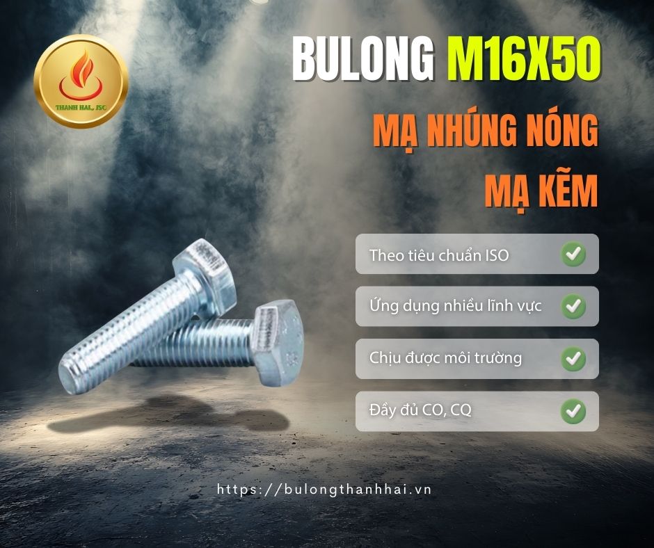 bulong m16x50 mạ kẽm