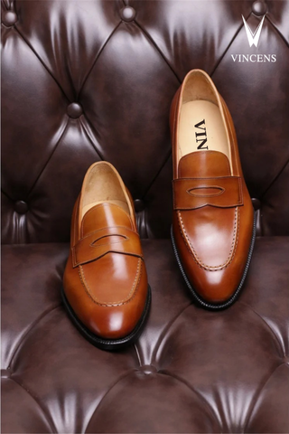 GIÀY PENNY LOAFER  NÂU SÁNG