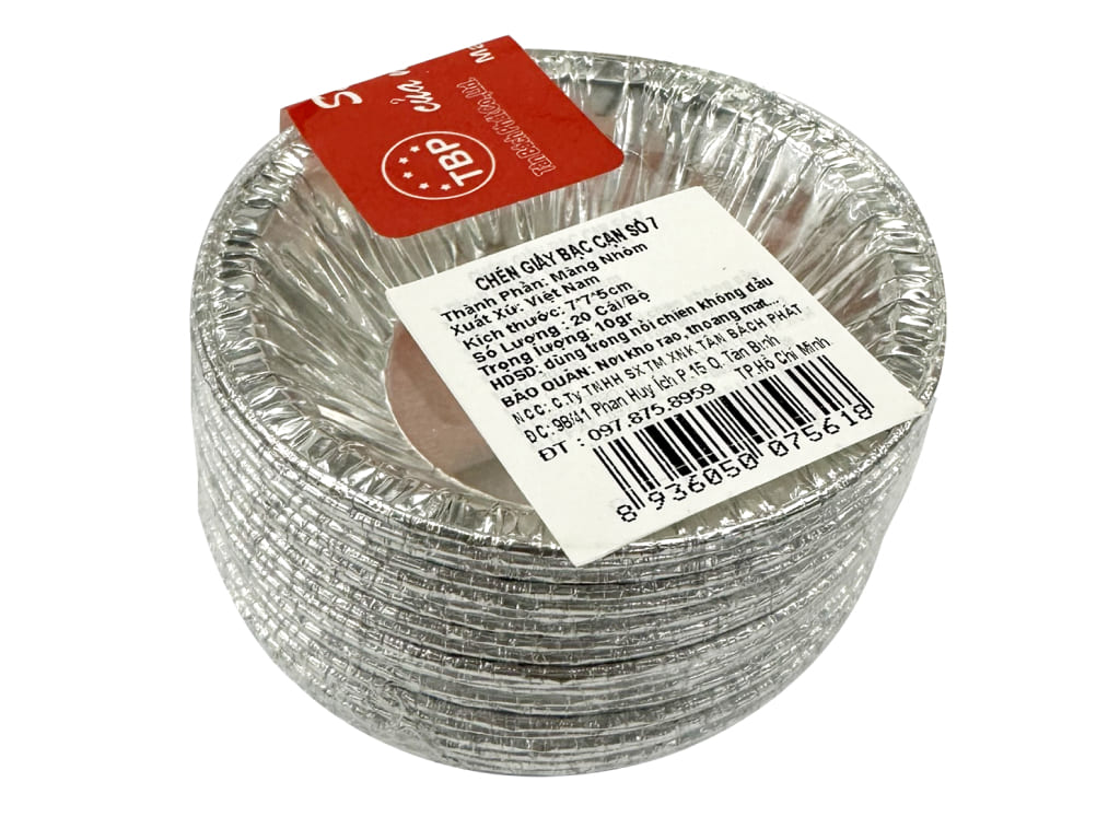 20 cái chén giấy bạc cạn TBP số 7