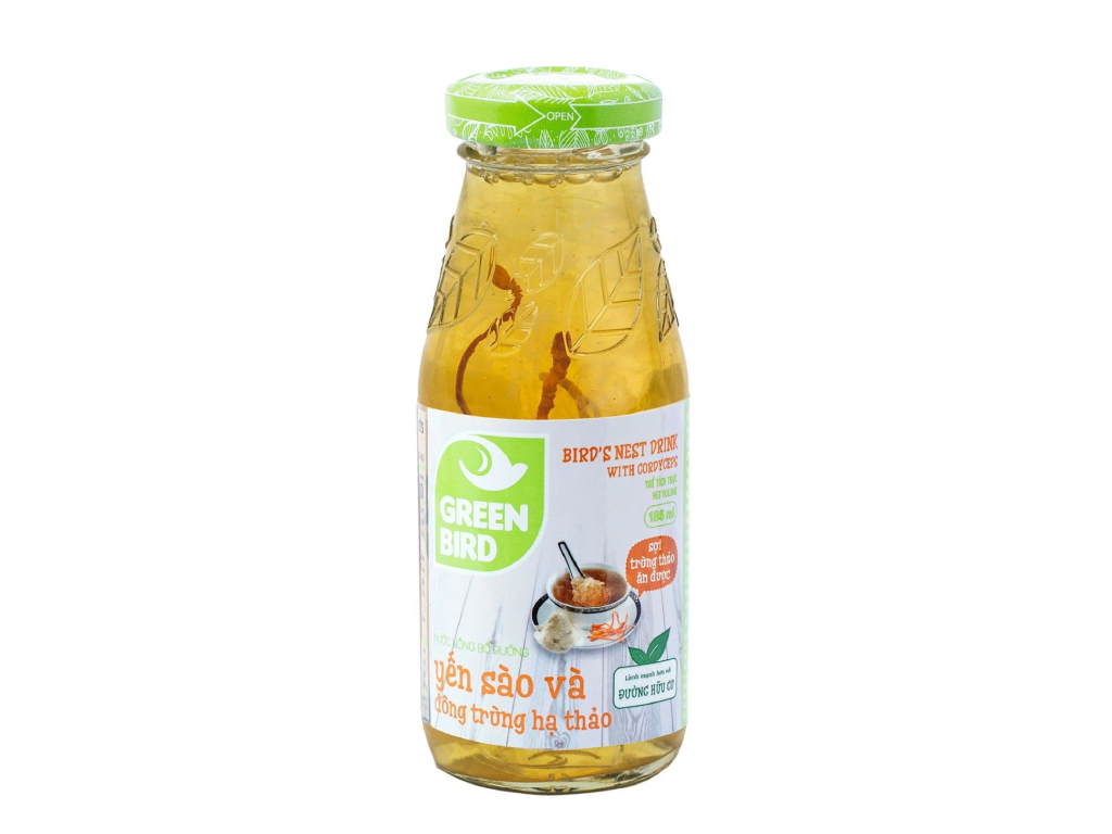 Nước yến đông trùng hạ thảo Green Bird 185ml