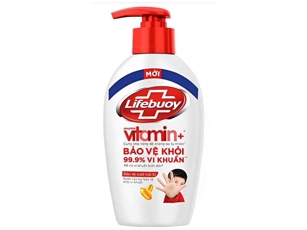 Nước rửa tay Lifebuoy bảo vệ vượt trội chai 177ml