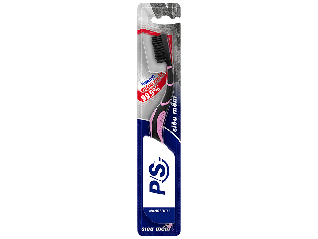 Bàn chải đánh răng P/S Nanosoft than bạc kháng khuẩn siêu mềm