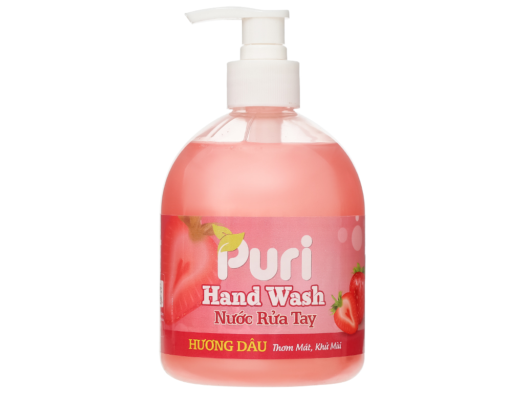 Nước rửa tay Puri hương dâu 500ml