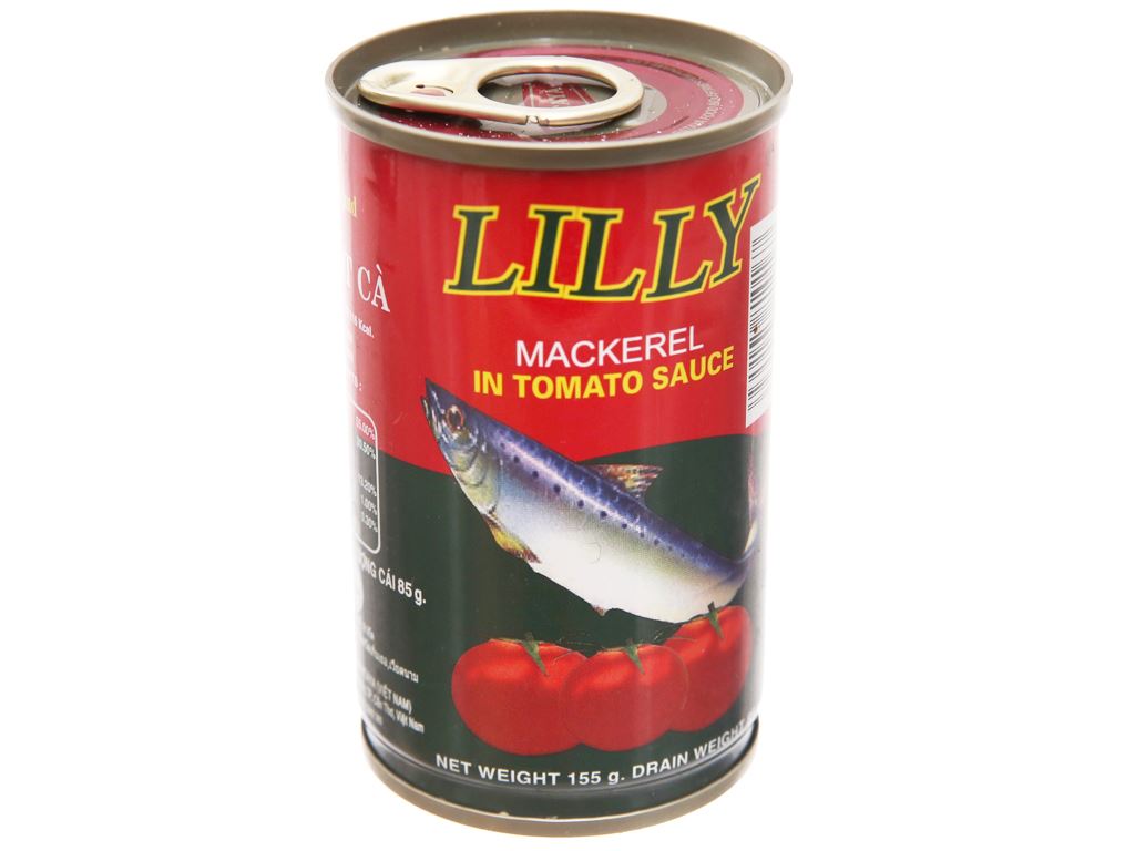 Cá nục sốt cà nắp giật Lilly hộp 155g